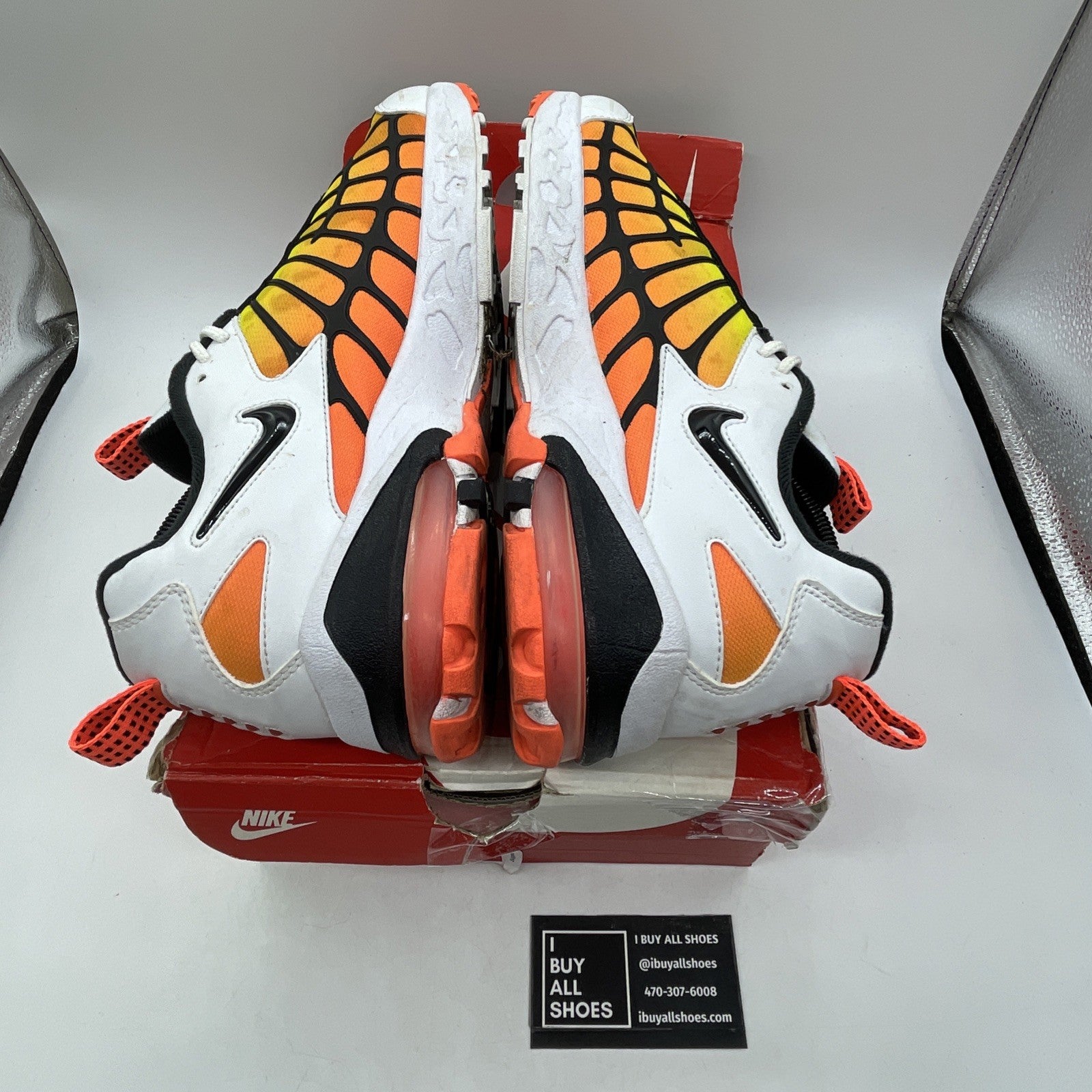 Size 10 - Nike Air Max 120 Hyper Orange White (819857-100)