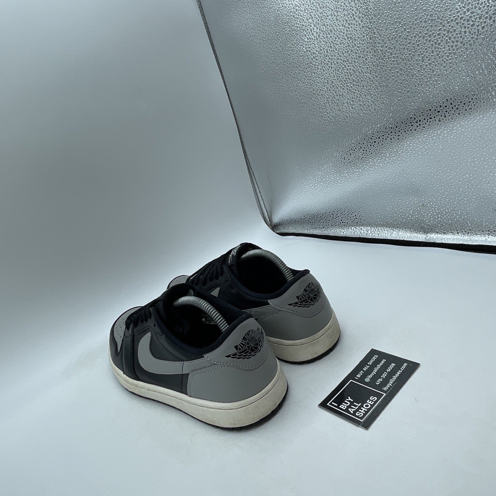 Size 9.5 - Air Jordan 1 Retro OG 2015 Low Shadow Grey Black Leather (705329-003)