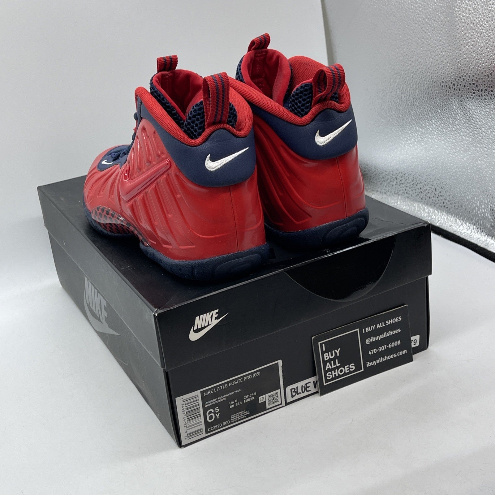 Size 6.5Y - Nike Air Foamposite Pro USA Red Blue White Leather (CZ2520-600)