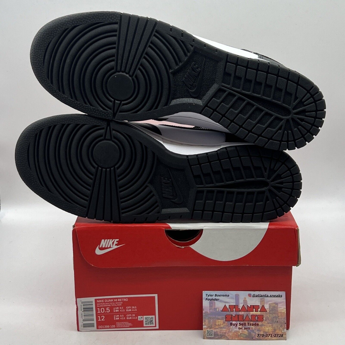 Size 10.5 - Nike Dunk High Black White Brand New Og All