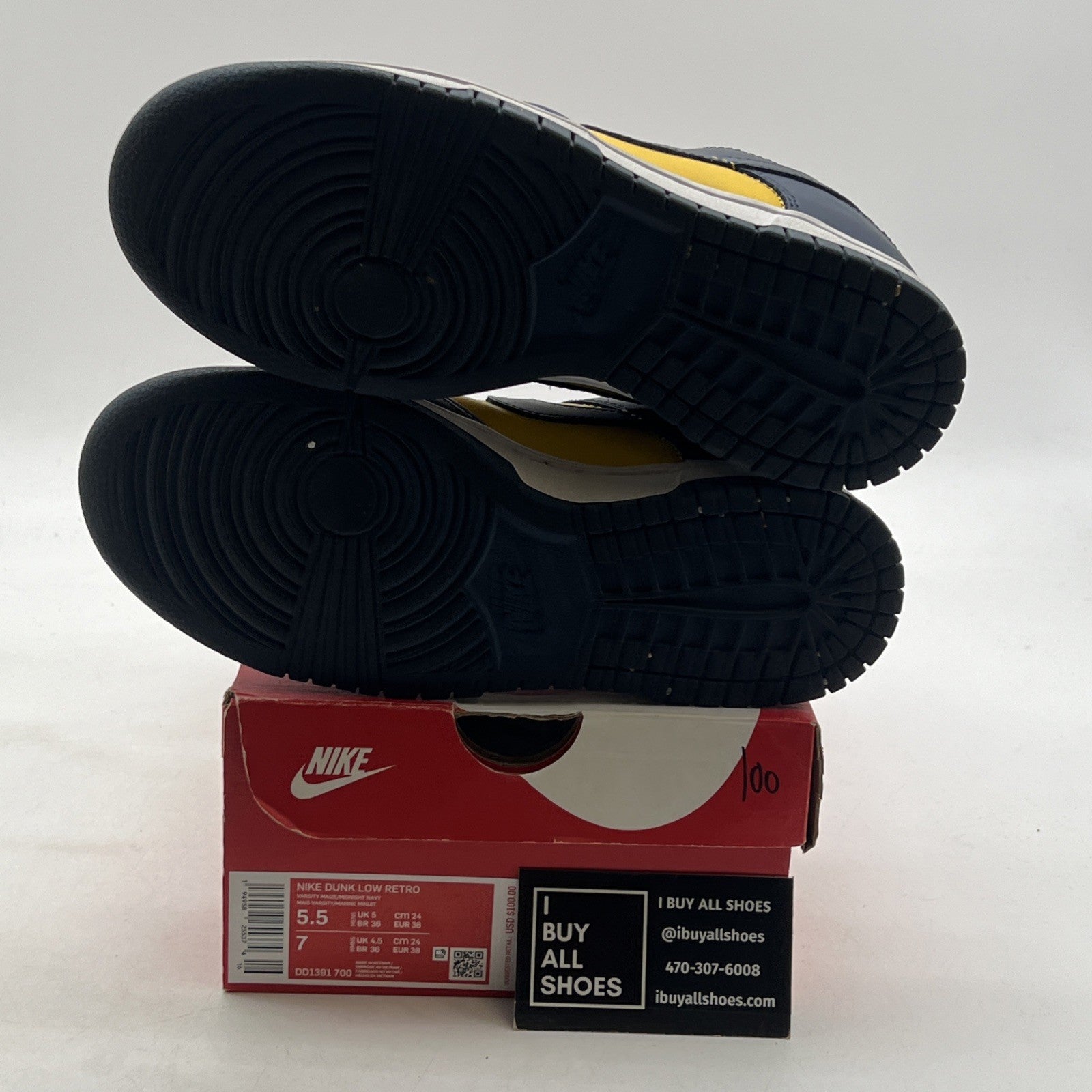 Size 5.5 - Nike Dunk Low Michigan 2021 (DD1391-700)