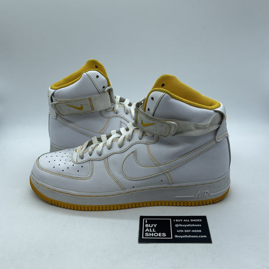Size 10.5 - Nike Air Force 1 '07 High Laser Orange White Leather (CV1753-107)
