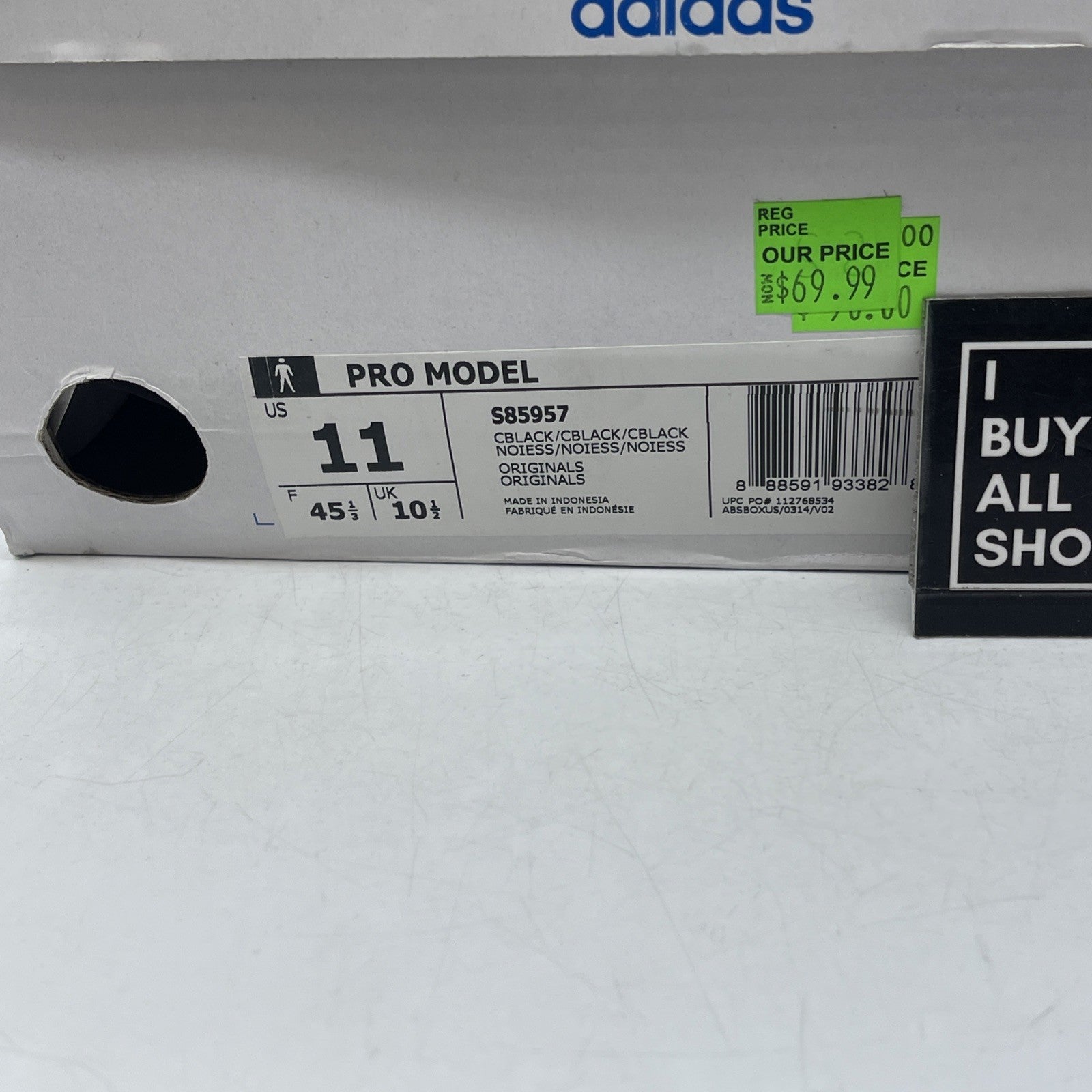 Size 11 - Adidas Pro Model Triple Black (S85957)