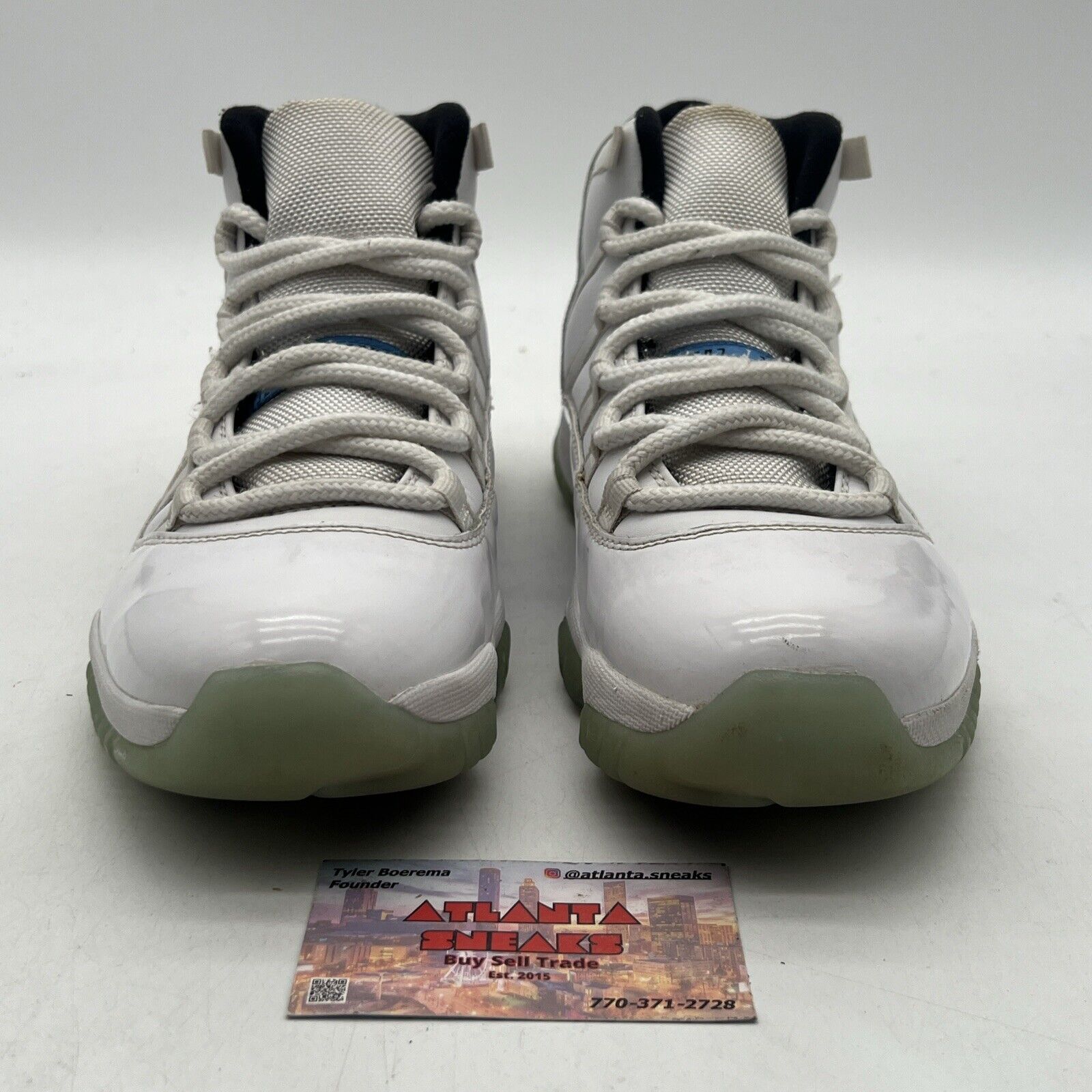 Size 8 - Jordan 11 Retro High Legend Blue White Leather Black (378037-117)