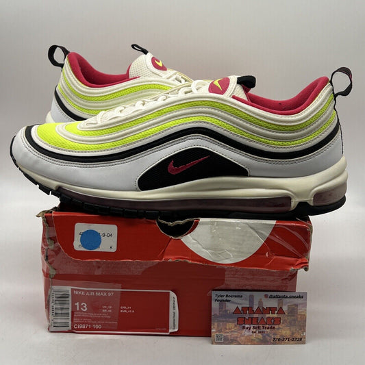 Size 13 - Nike Air Max 97 Volt Pink White Black (CI9871-100)