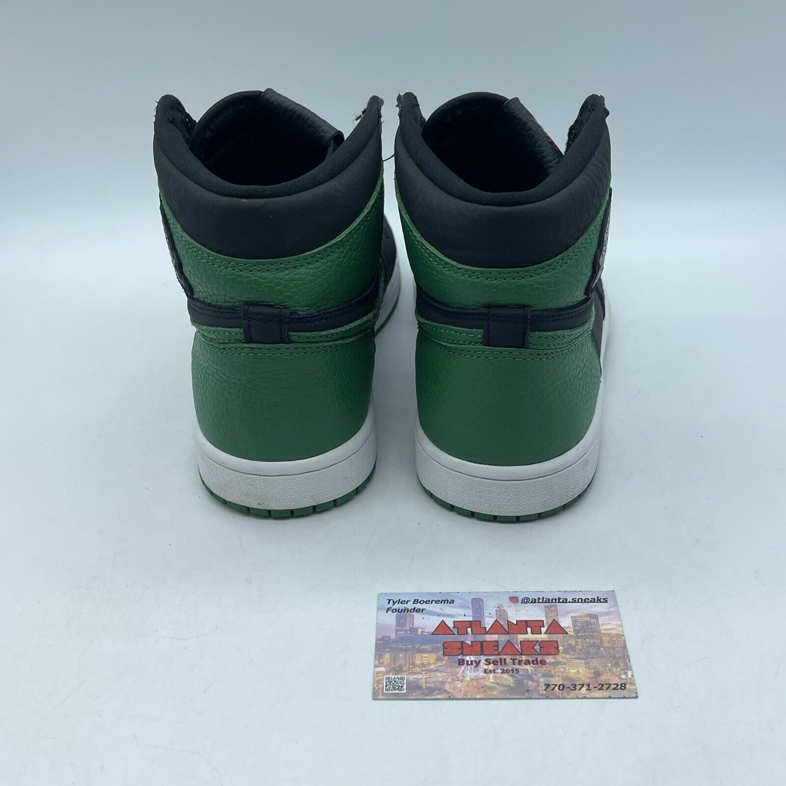 Size 8 - Jordan 1 Retro OG High Pine Green 2.0 Black Leather (555088-030)