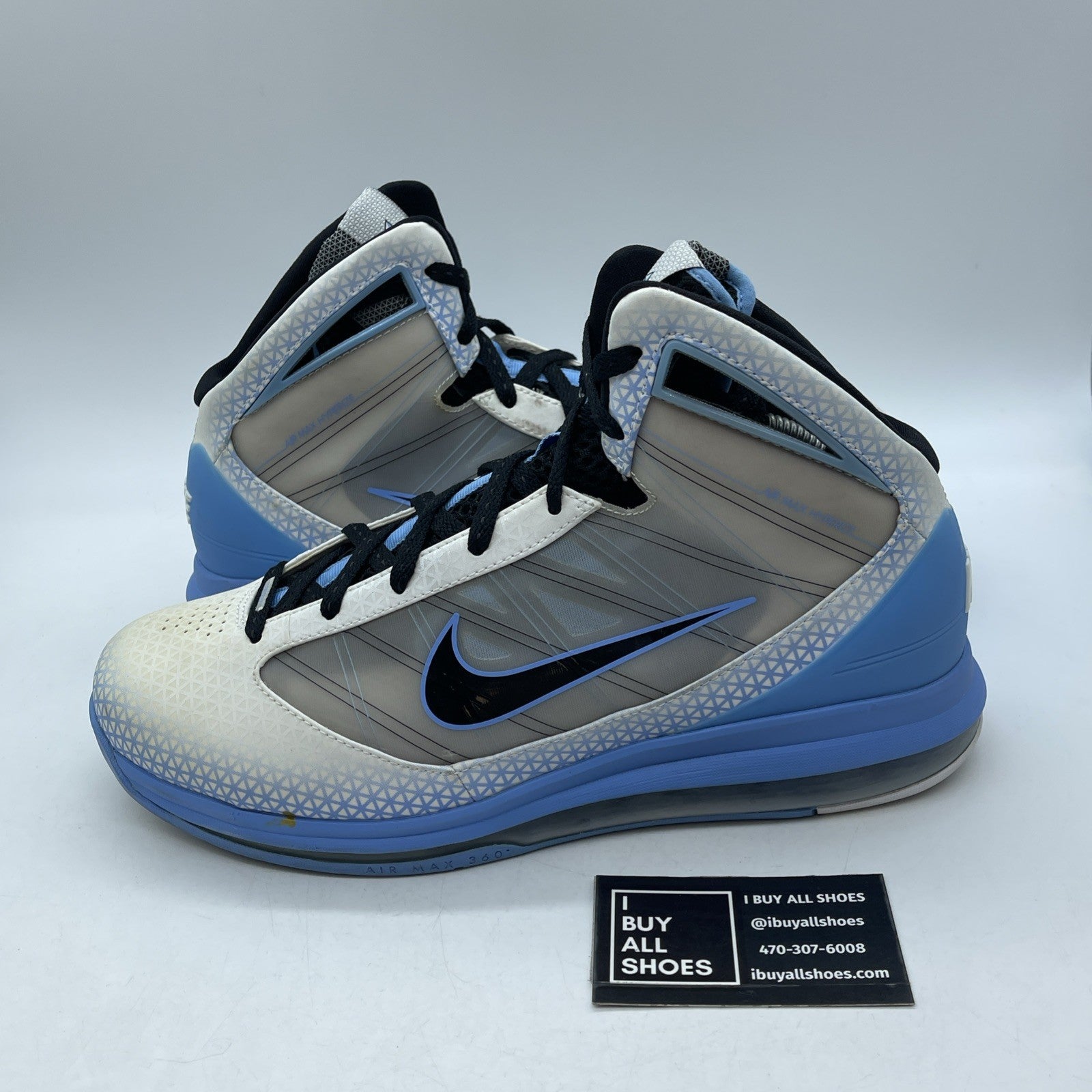 Size 11 - Nike Air Max Hyperize Pop White Blue Black Leather (395722-100)