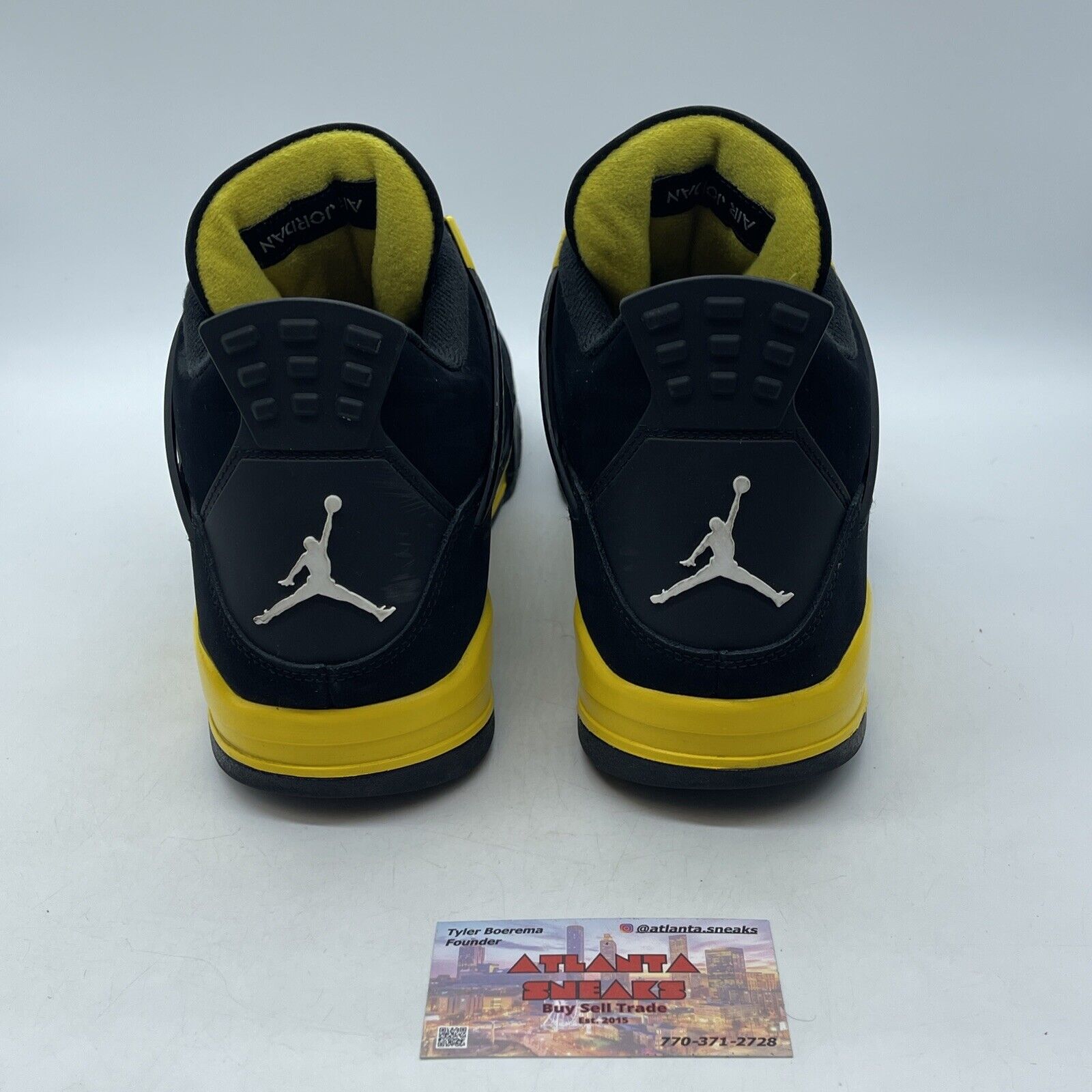 Size 14 - Jordan 4 Retro Mid Thunder White Yellow Black Suede Leather DH6927-016