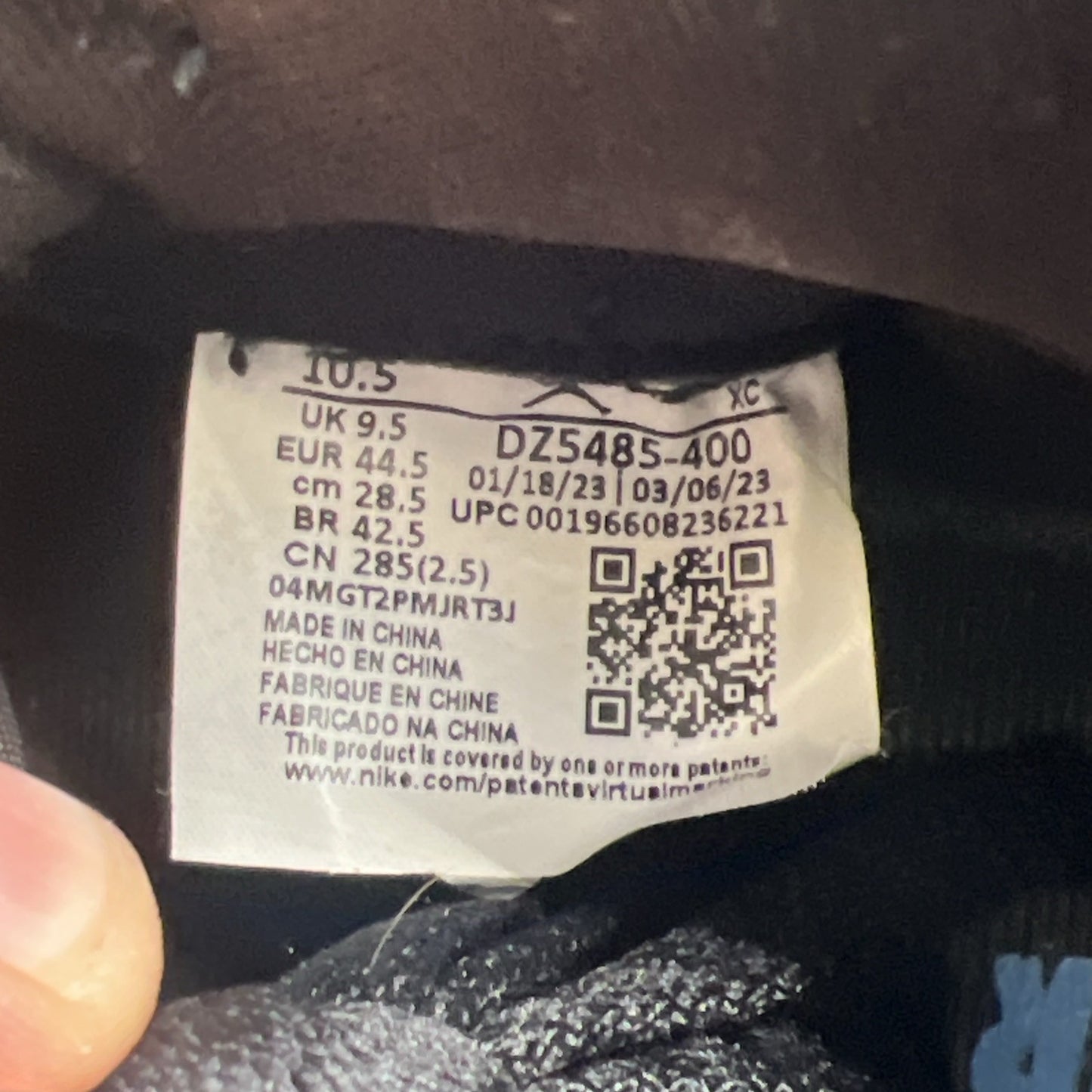 Size 10.5 - Air Jordan 1 Retro OG High UNC Toe (DZ5485-400)