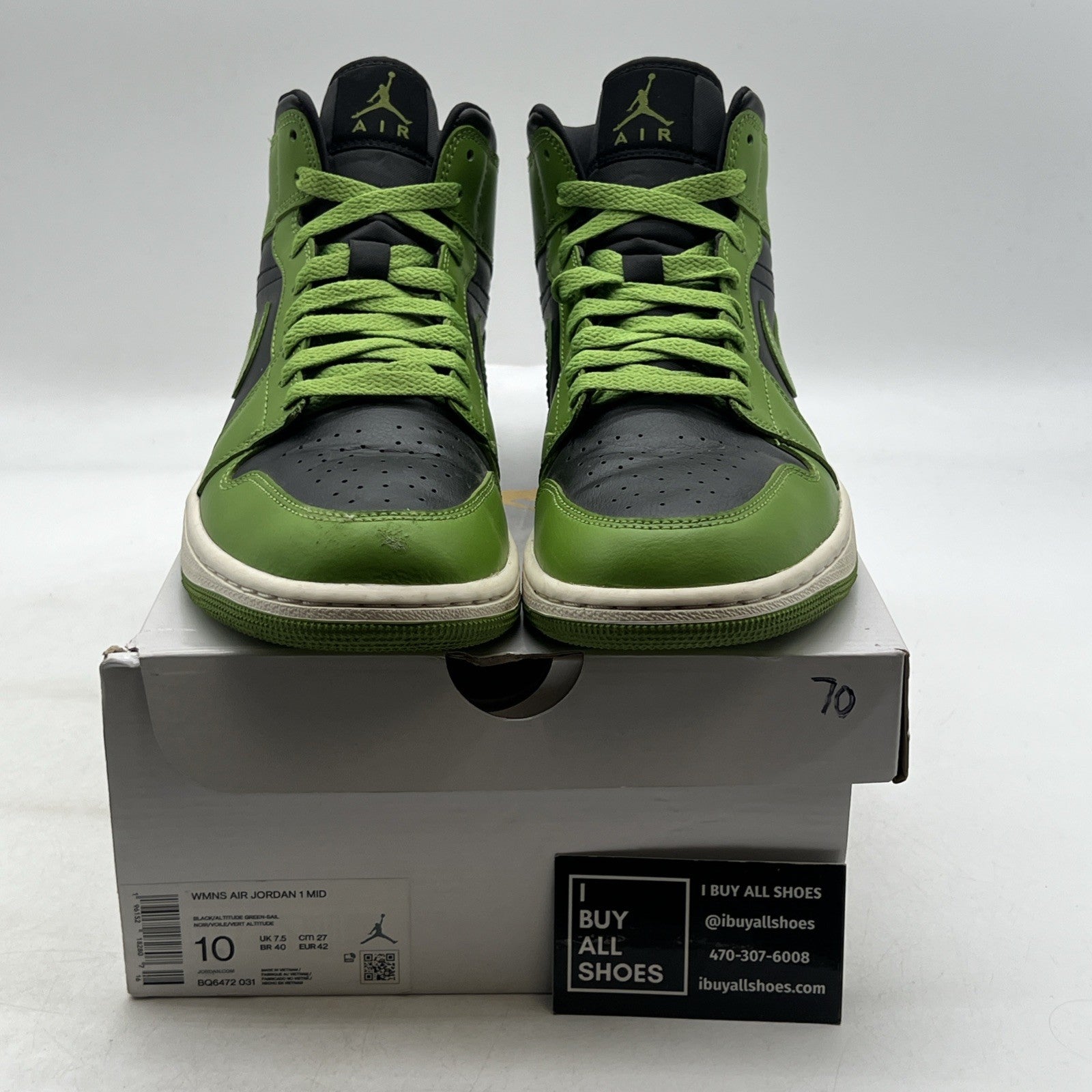 Size 10 - Air Jordan 1 Mid Altitude Green W (BQ6472-031)