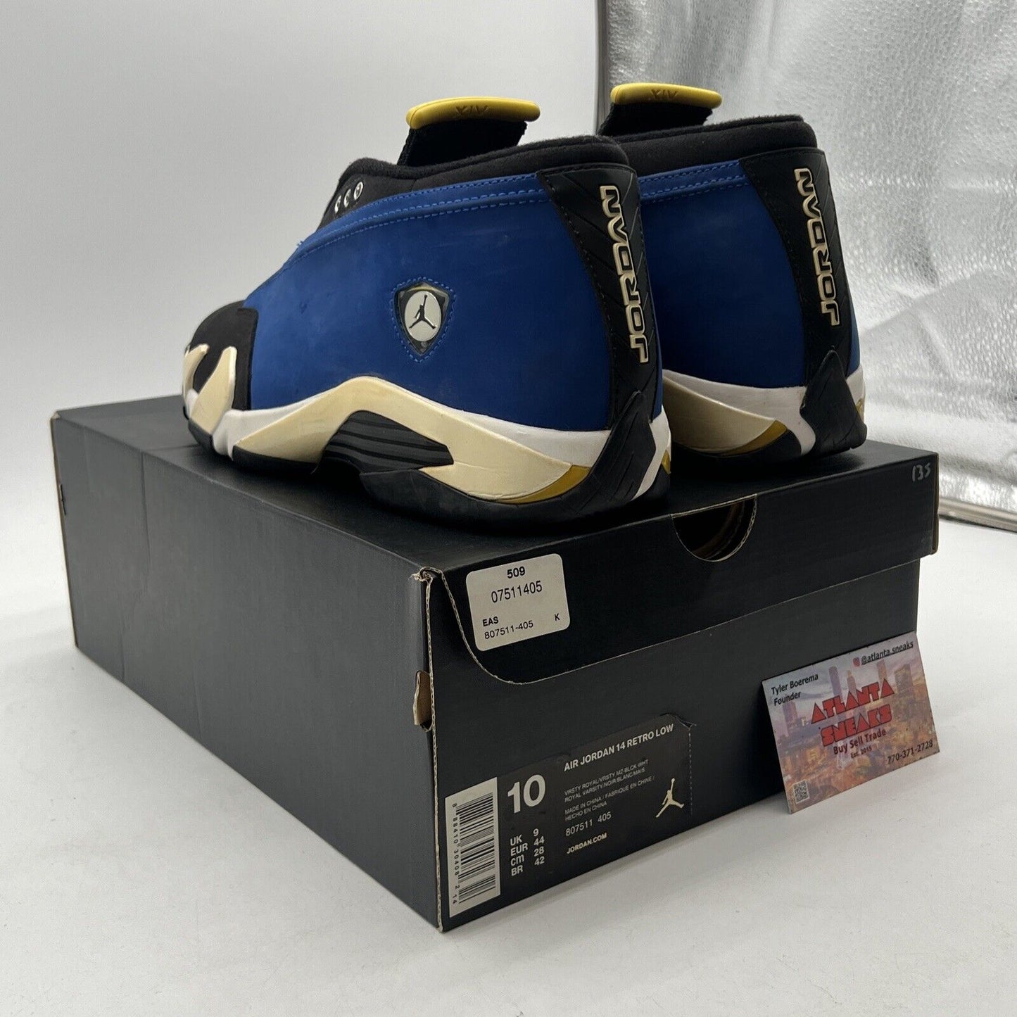 Size 10 - Air Jordan 14 Retro 2015 Low Laney (807511-405)