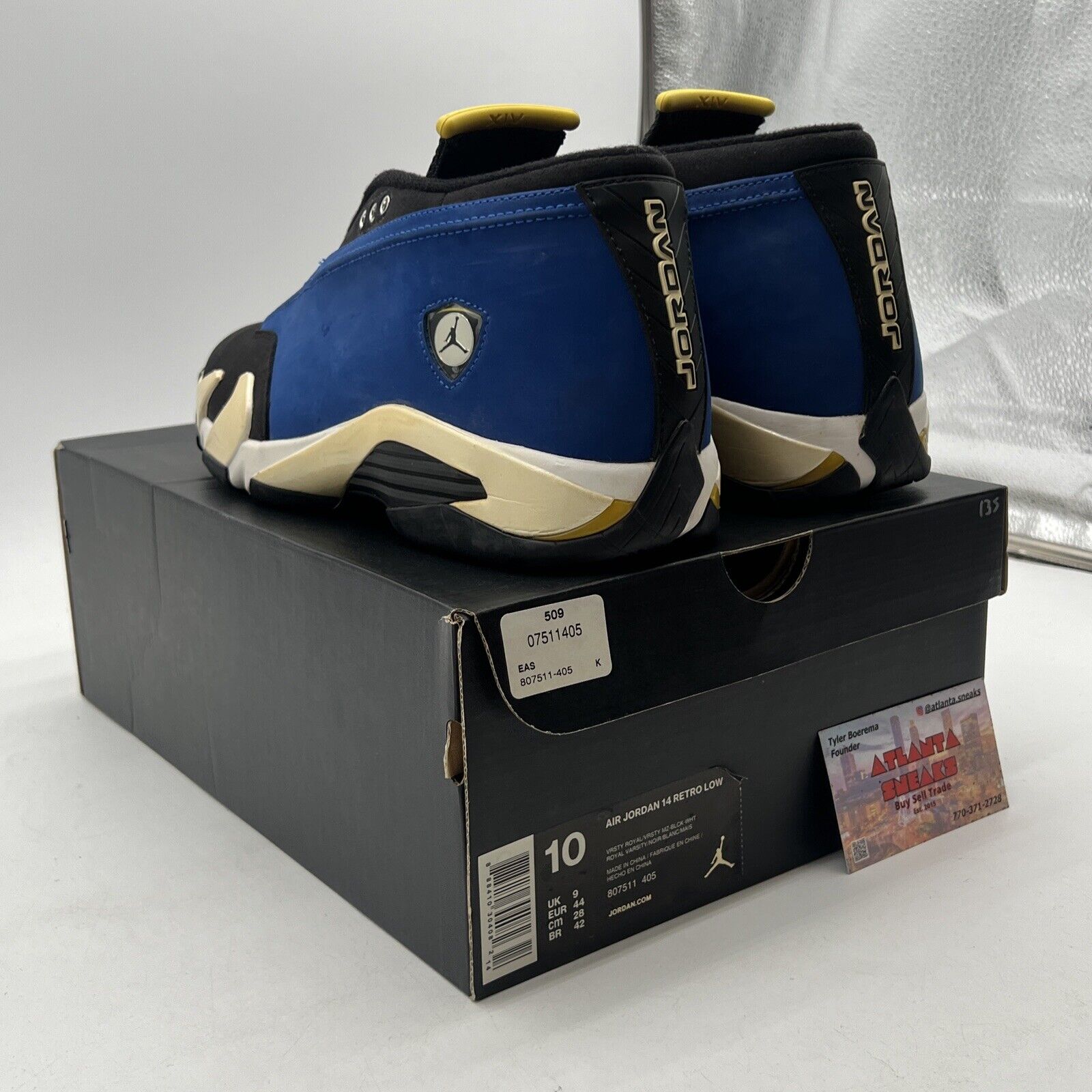 Size 10 - Air Jordan 14 Retro 2015 Low Laney (807511-405)