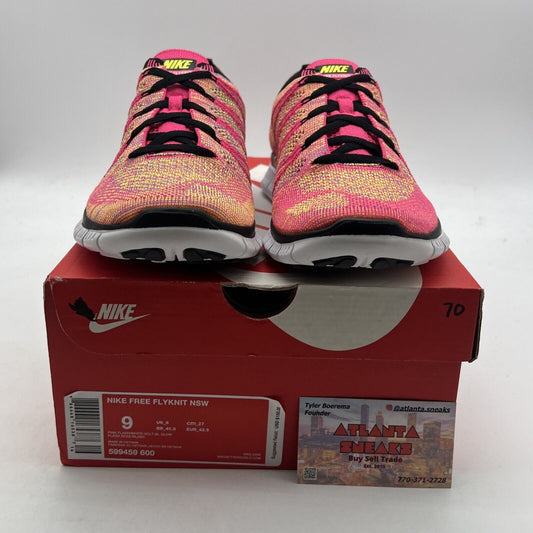 Size 9 - Nike Free Flyknit NSW Pink Flash (599459-600)