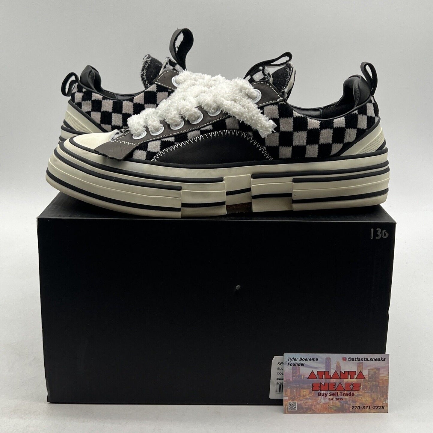 Size 9 - Sia-Collective Rerun Low | Color: Black & White Checkered |