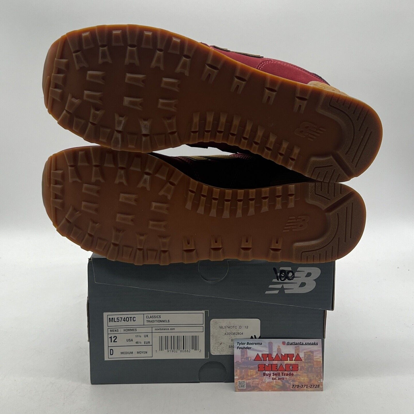Size 13 - New Balance 574 Outdoor Pack - Burgundy Yellow Suede (ML574OTC)