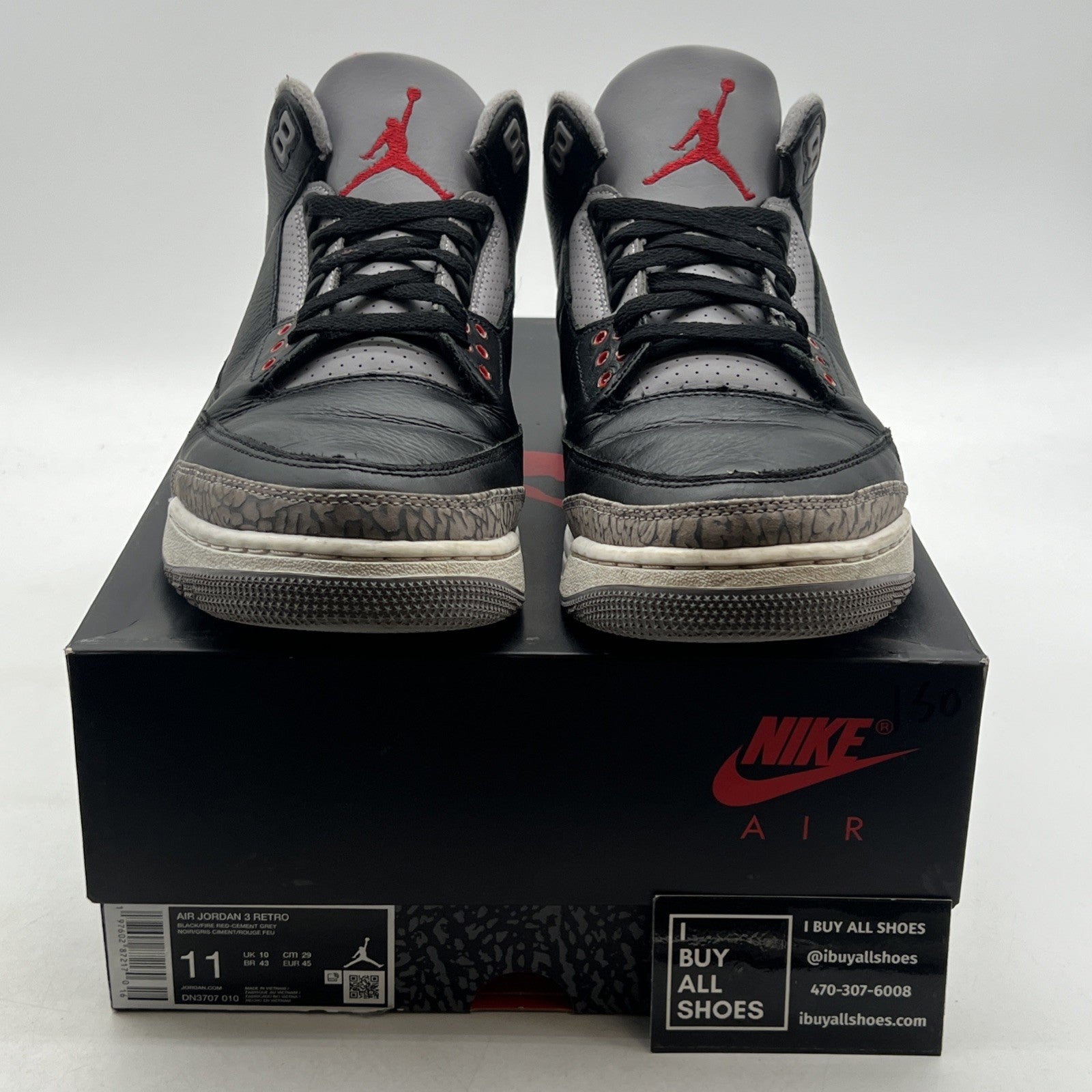 Size 11 - Air Jordan 3 Retro OG 2024 Black Cement (DN3707-010)