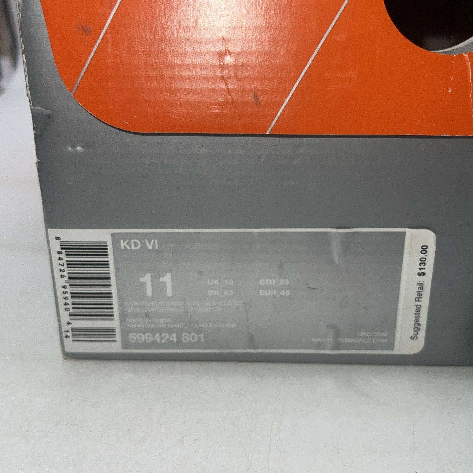 Size 11 - Nike KD 6 2013 Peanut Butter & Jelly (599424-801)