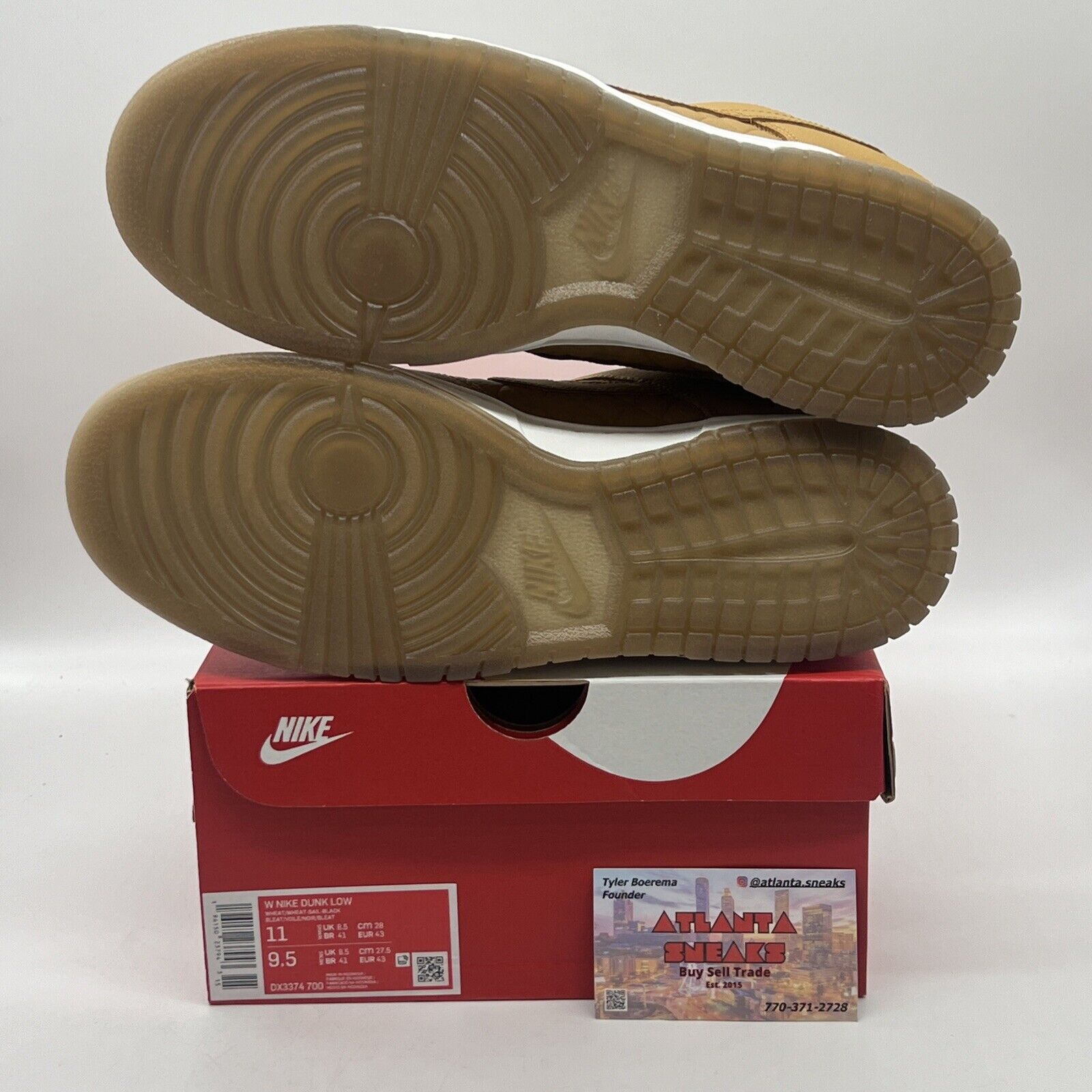 Women's Nike Dunk Low Wheat Quilted Gum Light Brown Sail White DX3374-700 Sz 11