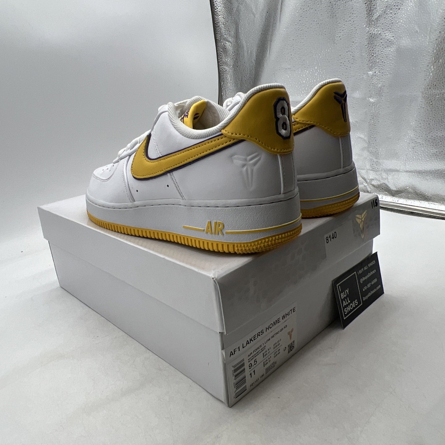 Size 9.5 - Kobe Bryant x Nike Air Force 1 Retro Low Lakers Home (FZ1151-100)