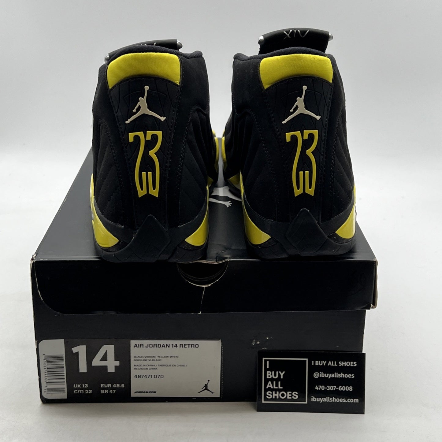 Size 14 - Air Jordan 14 Retro Thunder (487471-070)