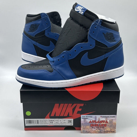 Size 10 - Jordan 1 Retro OG High Dark Marina Blue Premium. Leather OG All Under