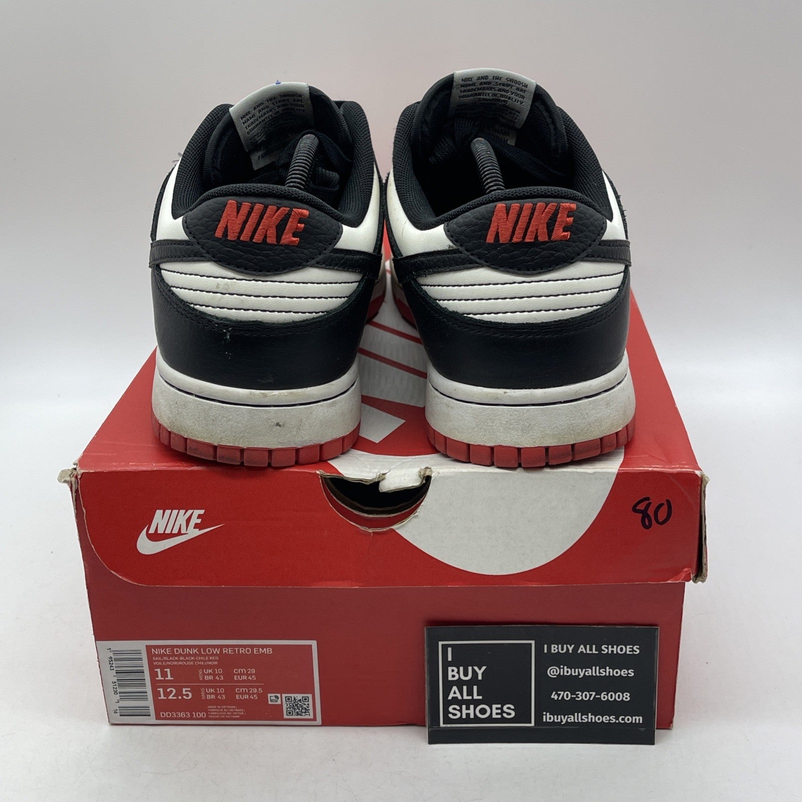 Size 11 - Nike Dunk Low EMB x NBA 75th Anniversary Bulls 2021 (DD3363-100)