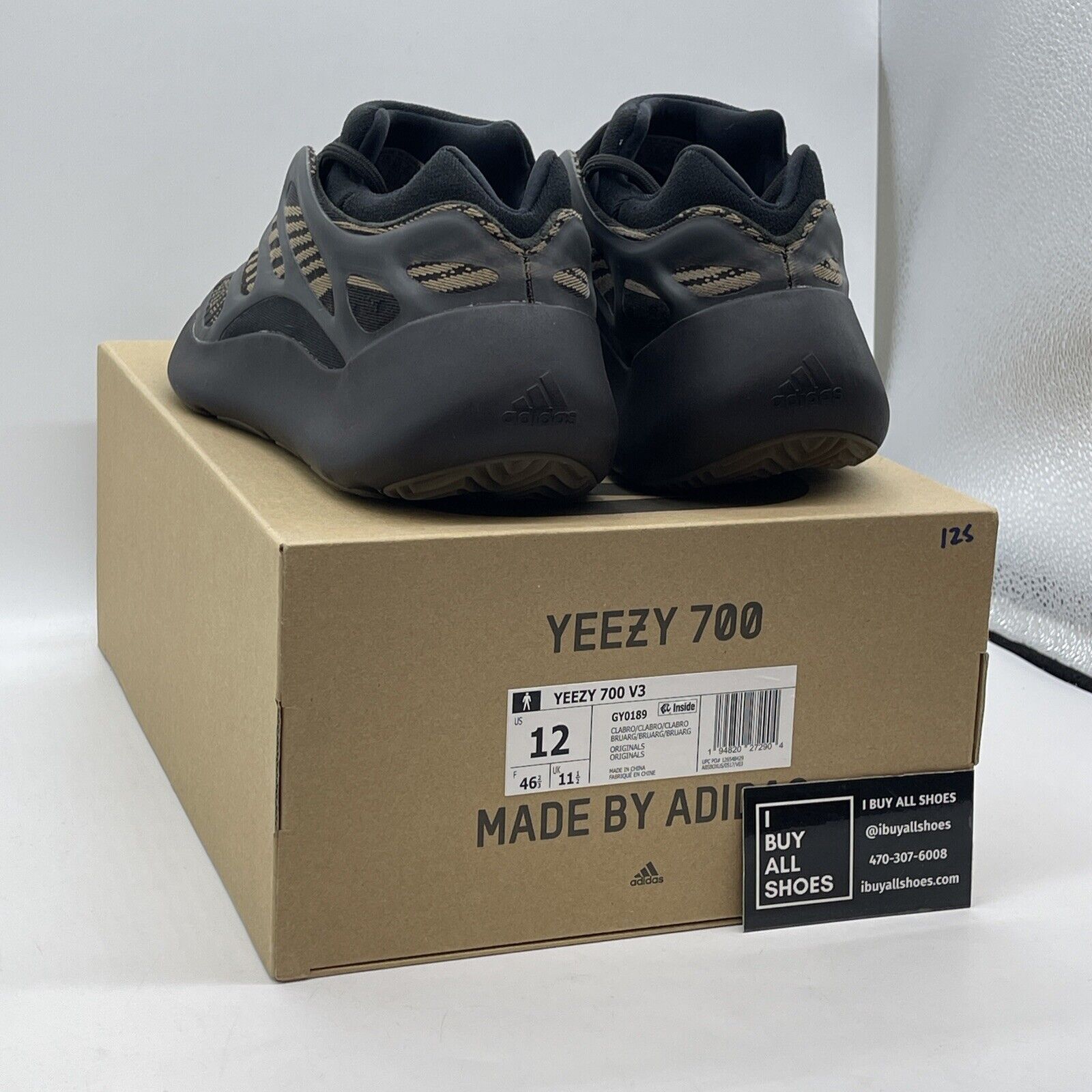 Size 12 - adidas Yeezy 700 V3 Clay Brown Black Suede Leather (GY0189)