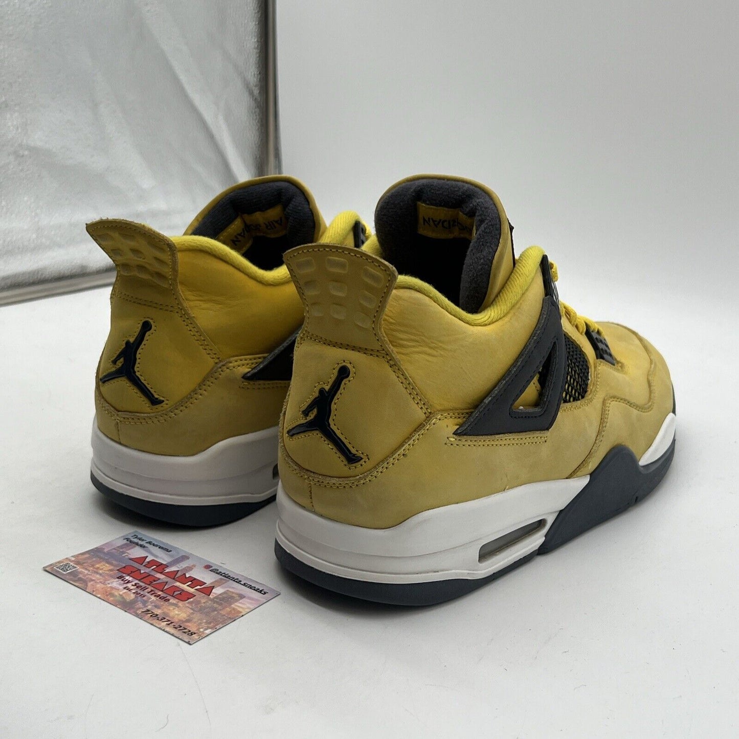 Size 12 - Jordan 4 Retro Mid Lightning White Grey Yellow (CT8527-700)