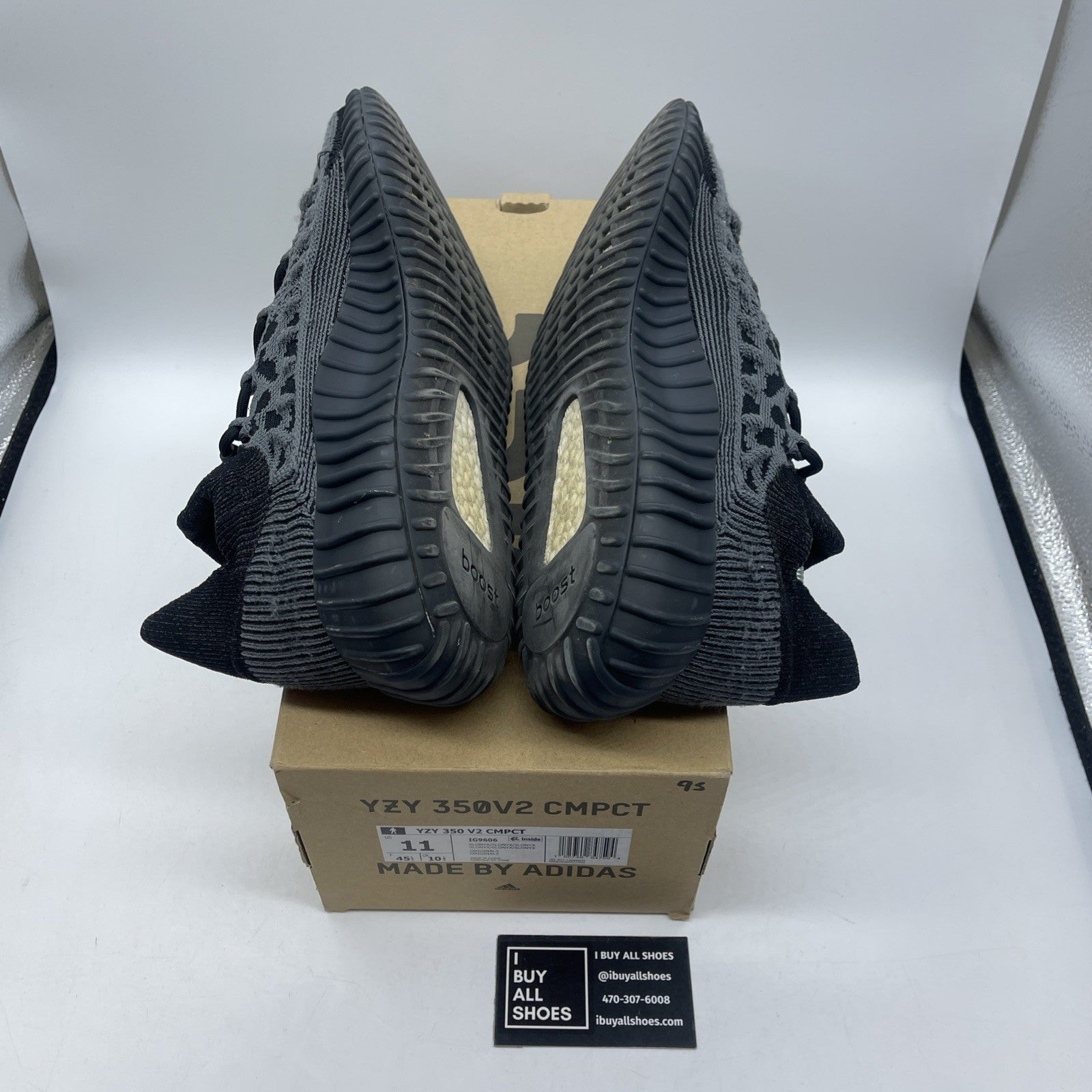 Size 11 - adidas Yeezy Boost 350 V2 CMPCT Slate Onyx grey Black Suede (IG9606)