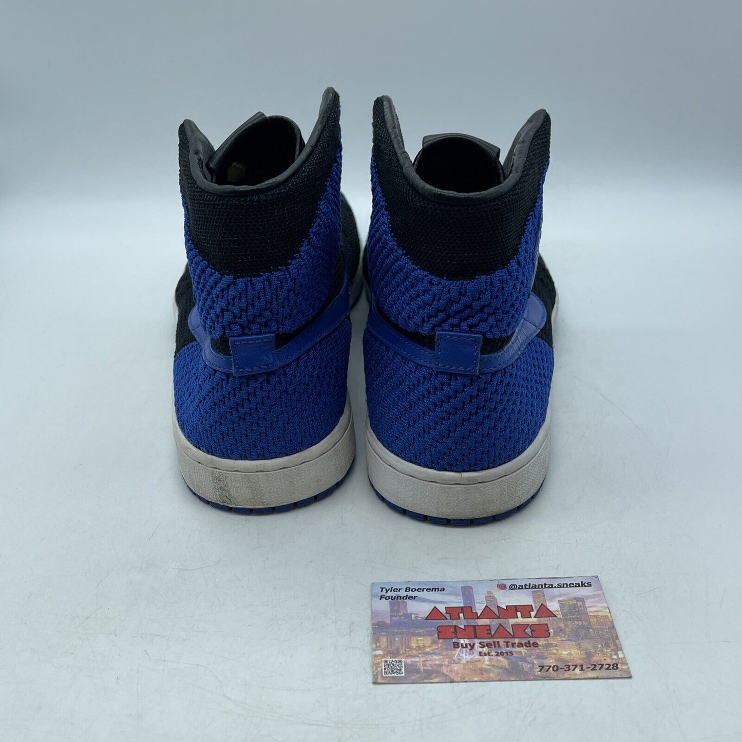 Size 10.5 - Air Jordan 1 Retro OG Flyknit High Royal Blue Black  (919704-006)