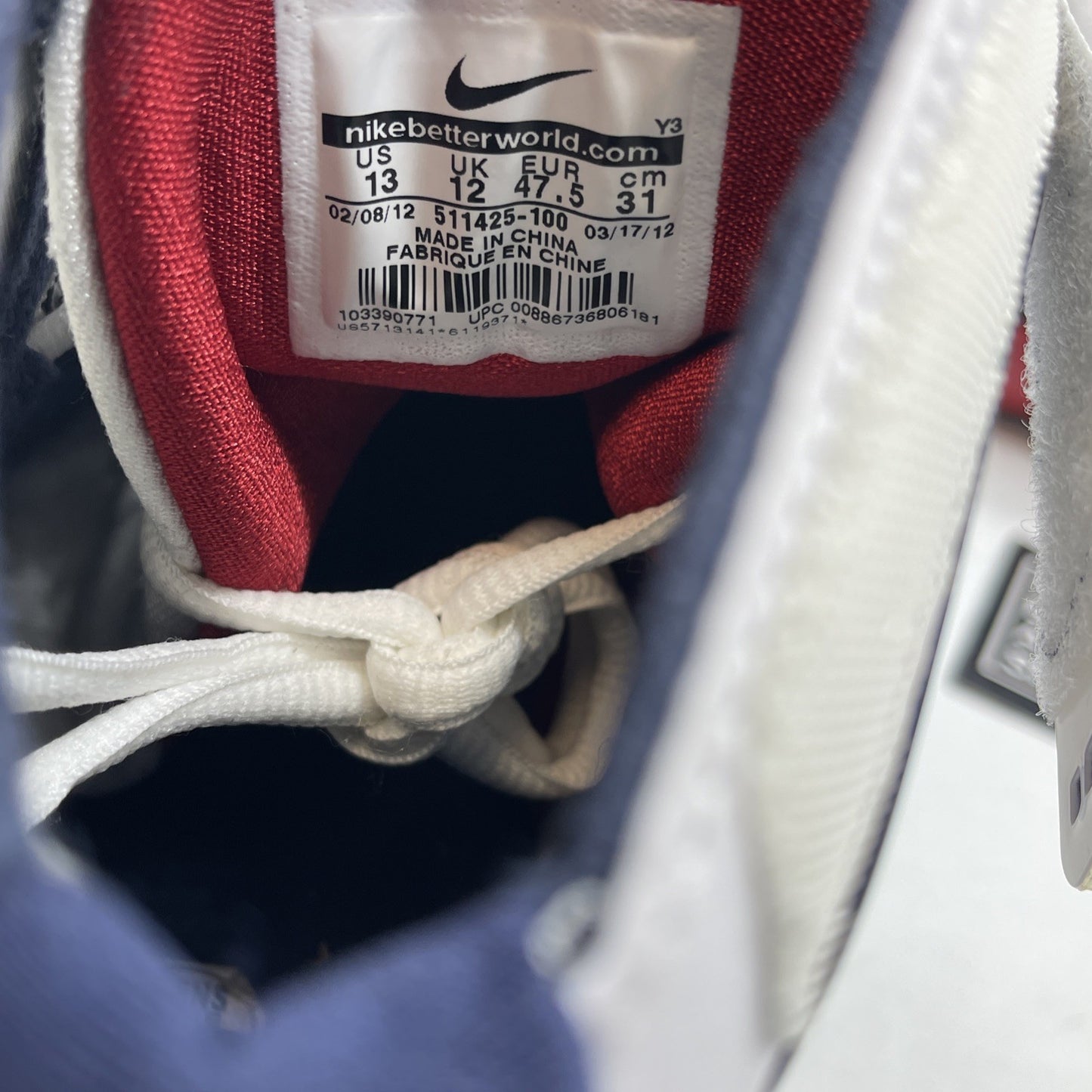 Size 13 - Nike Air Zoom Huarache 2K4 White Blue Suede Leather (511425-100)