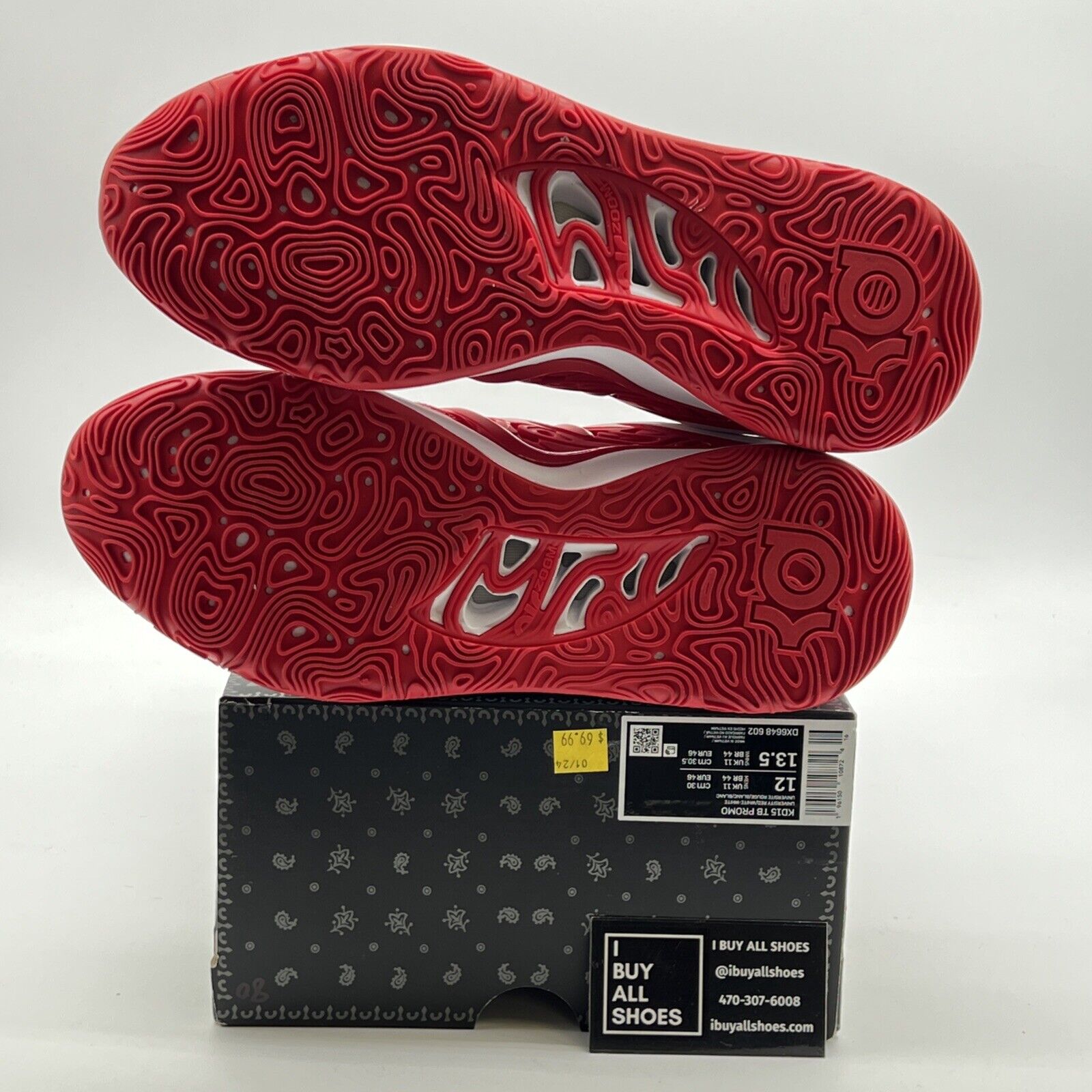 Size 12 - Nike KD 15 TB University Red (DX6648-602)