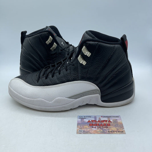 Size 11 - Jordan 12 Retro Mid Playoff Black Grey White Red Leather (CT8013-006)