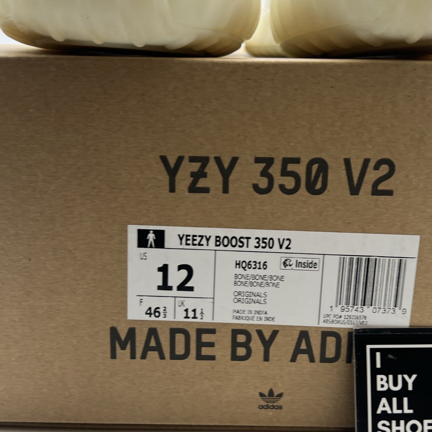 Size 12 - adidas Yeezy Boost 350 V2 Low Bone (HQ6316)