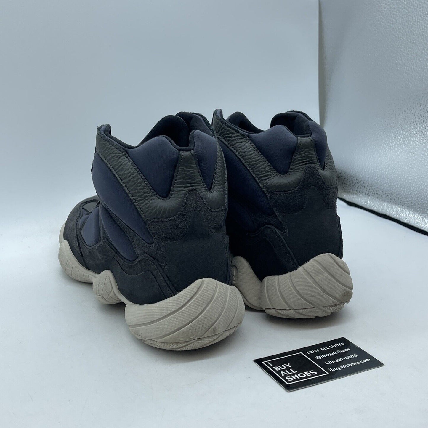 Size 12 - adidas Yeezy 500 High Slate Grey Blue Suede Leather (FW4968)