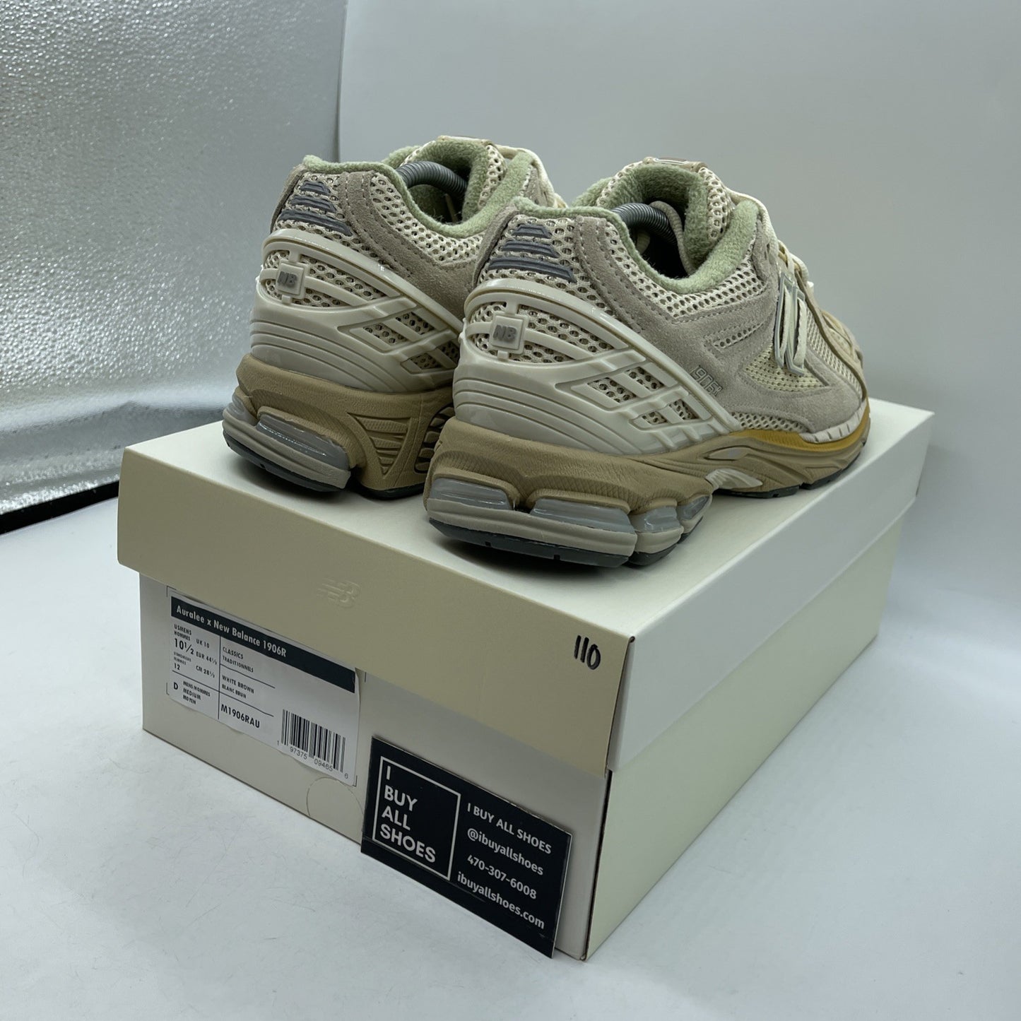 Size 10.5 - New Balance AURALEE x 1906R Bone White Brown Suede (M1906RAU)
