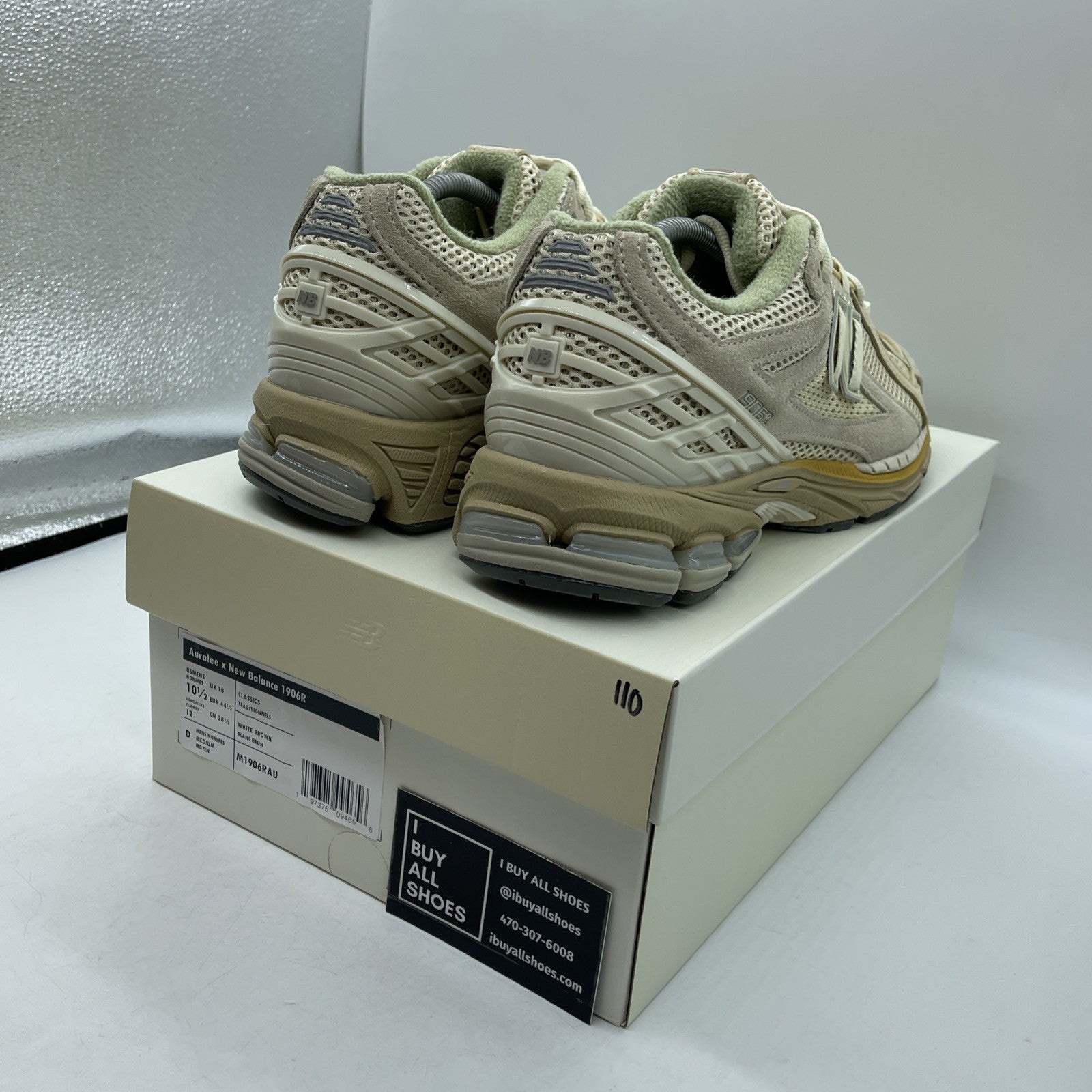 Size 10.5 - New Balance AURALEE x 1906R Bone White Brown Suede (M1906RAU)
