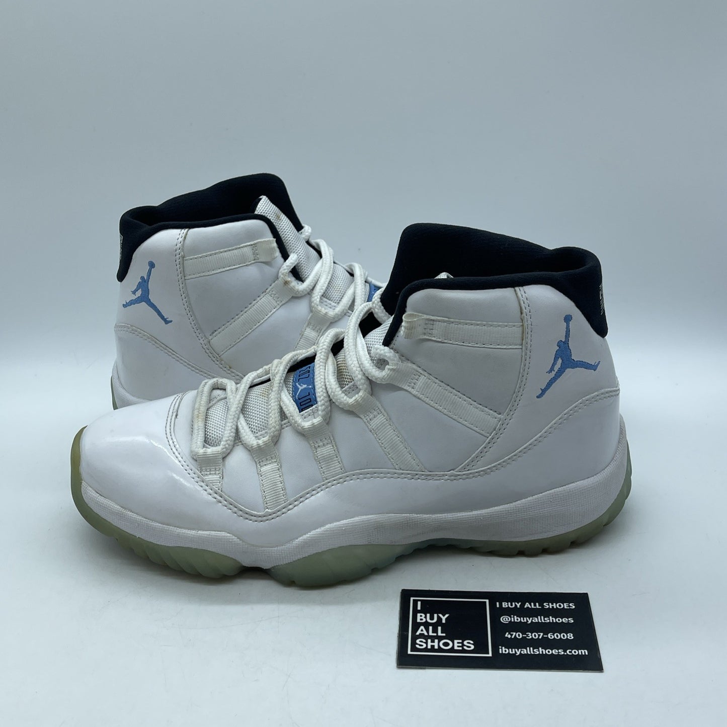 Size 9.5 - Jordan 11 Retro High Legend Blue White Leather (378037-117)