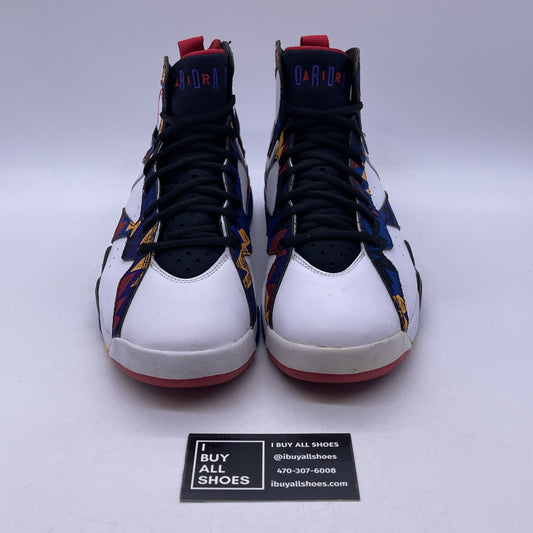 Size 9 - Air Jordan 7 Retro Sweater Blue White Leather Suede (304775-142)