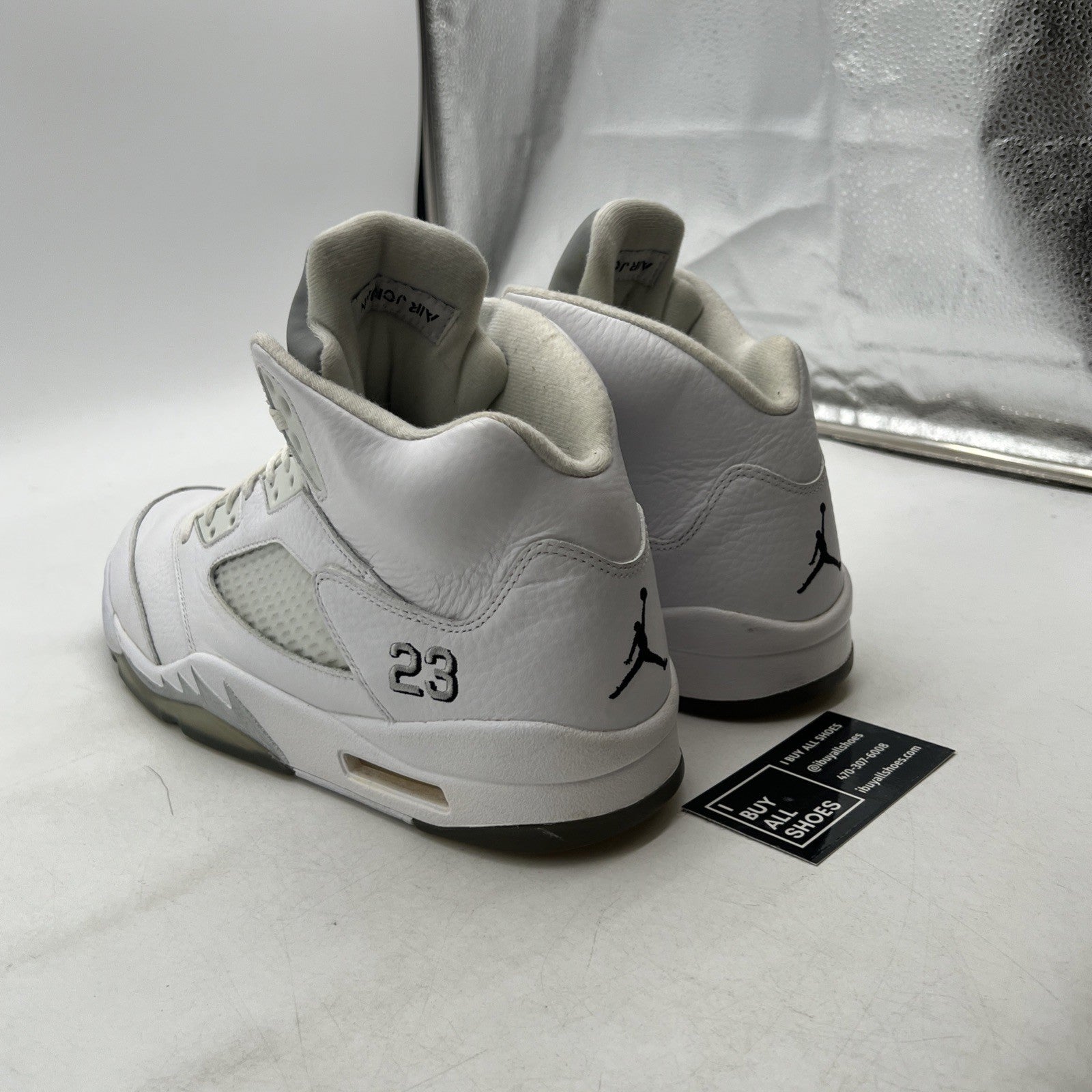 Size 11 - Air Jordan 5 Retro 2015 White Metallic (136027-130)