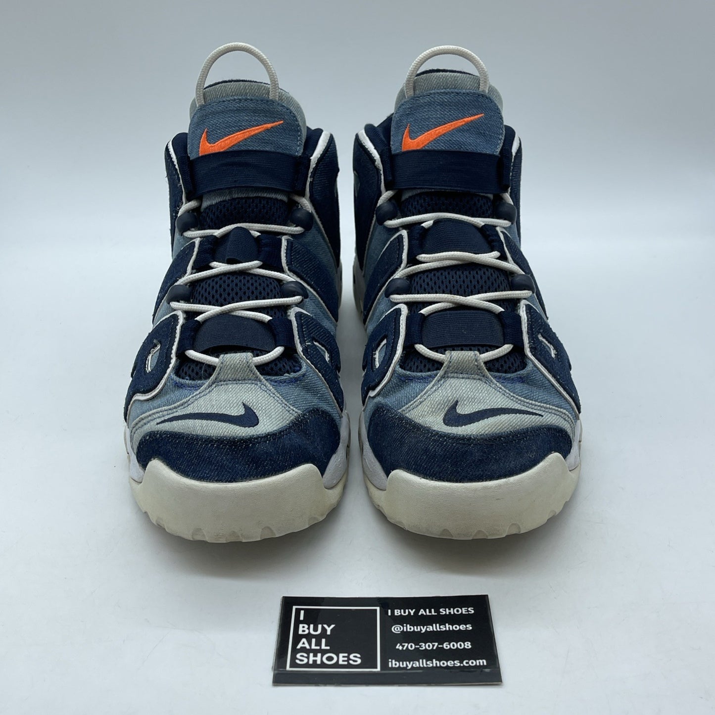 Size 10.5 - Nike Air More Uptempo 96 Denim Blue White Suede (CJ6125-100)