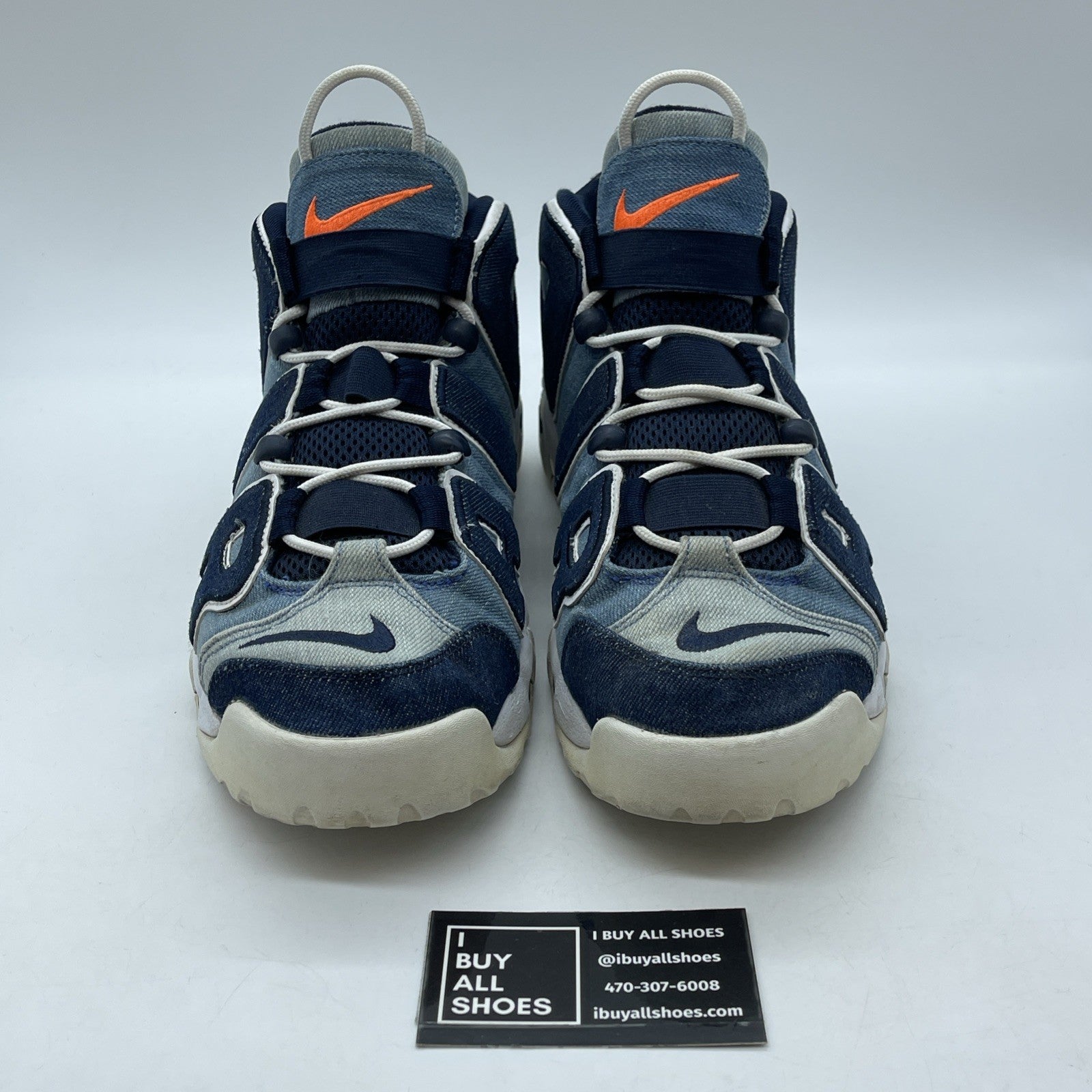Size 10.5 - Nike Air More Uptempo 96 Denim Blue White Suede (CJ6125-100)