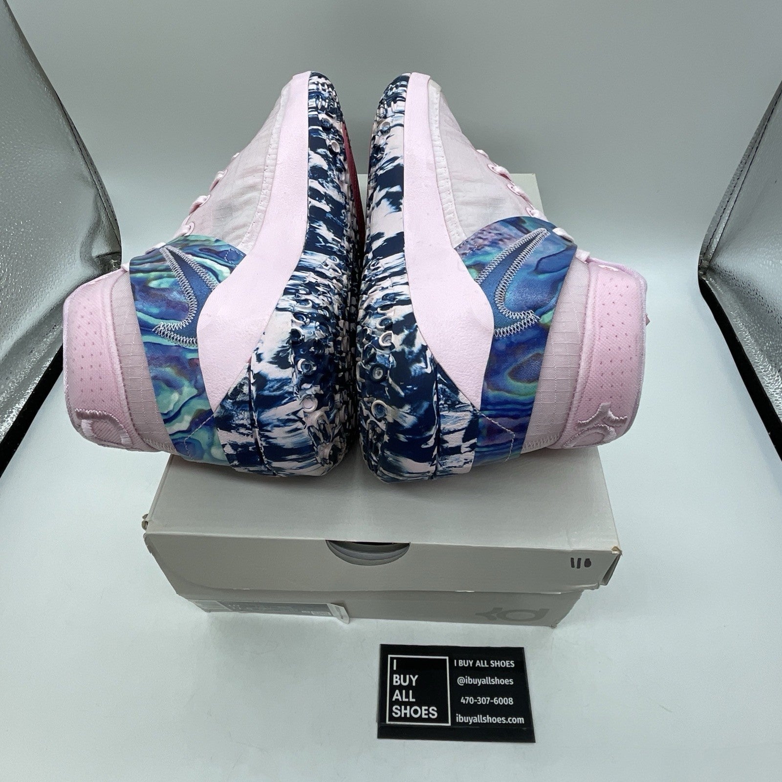 Size 10 - Nike KD 13 Aunt Pearl Blue Pink Leather (DC0011-600)