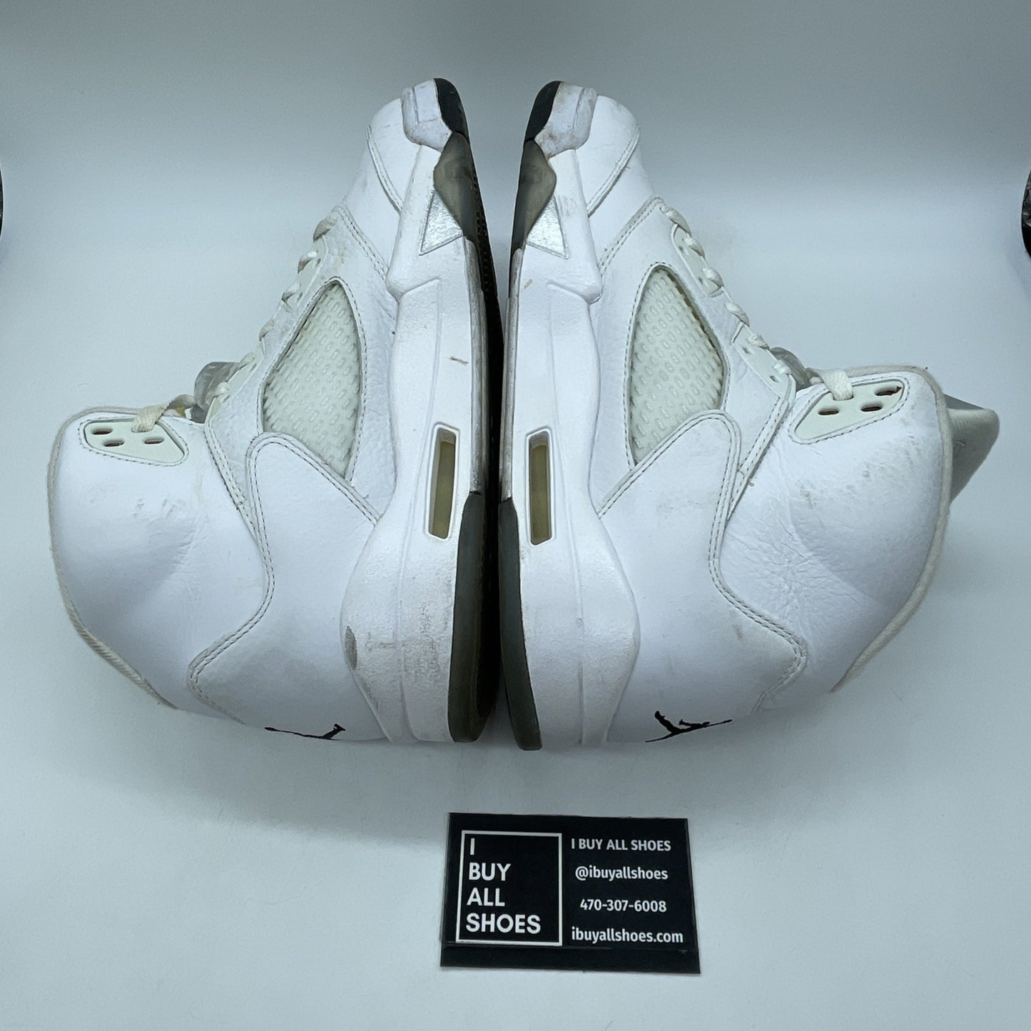 Size 10.5 - Air Jordan 5 Retro 2015 White Metallic (136027-130)