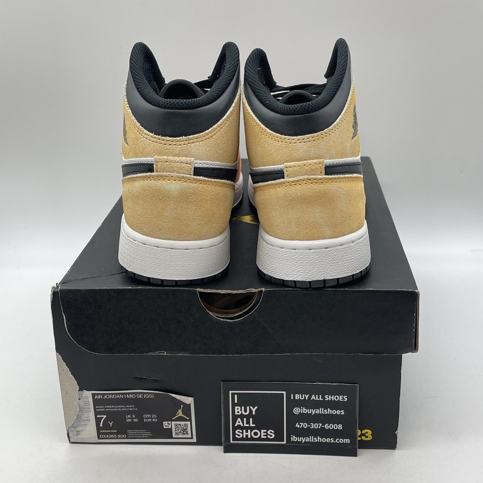 Size 7Y (GS) - Air Jordan 1 Mid SE Flight Club 2023 Suede Leather (DX4365-800)