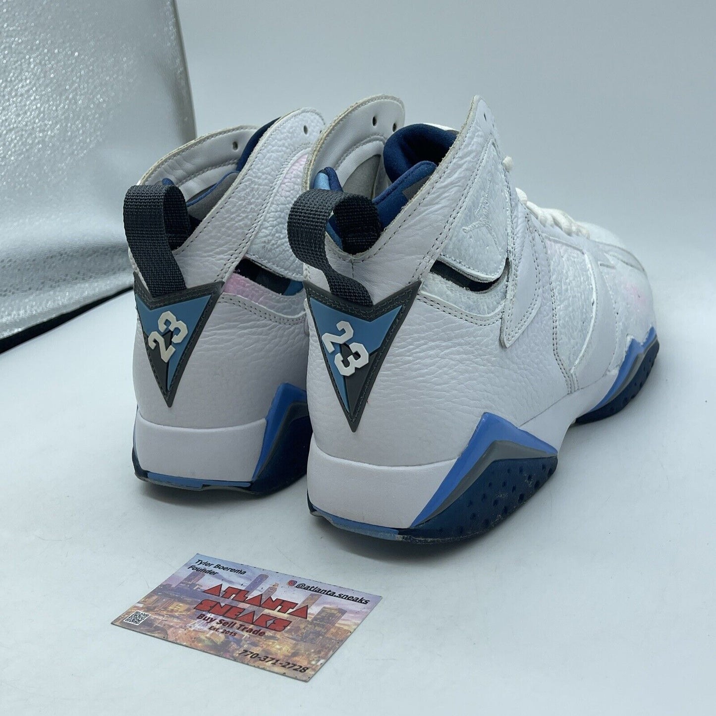 Size 11 - Air Jordan 7 Retro 2015 French Blue White Grey Leather (304775-107)