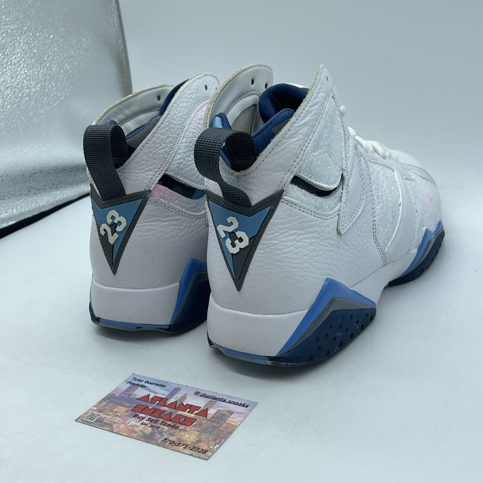 Size 11 - Air Jordan 7 Retro 2015 French Blue White Grey Leather (304775-107)