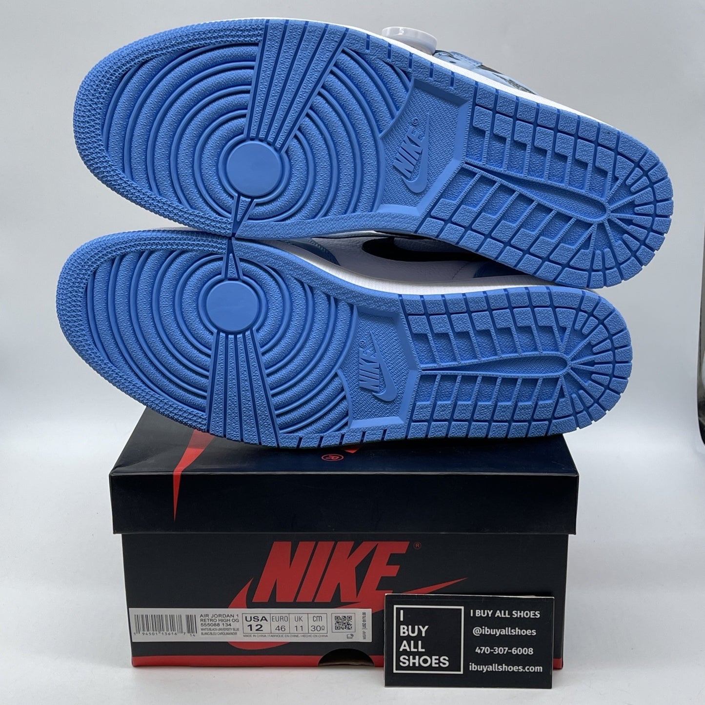 Size 12 - Jordan 1 Retro OG High University Blue White Suede (555088-134)
