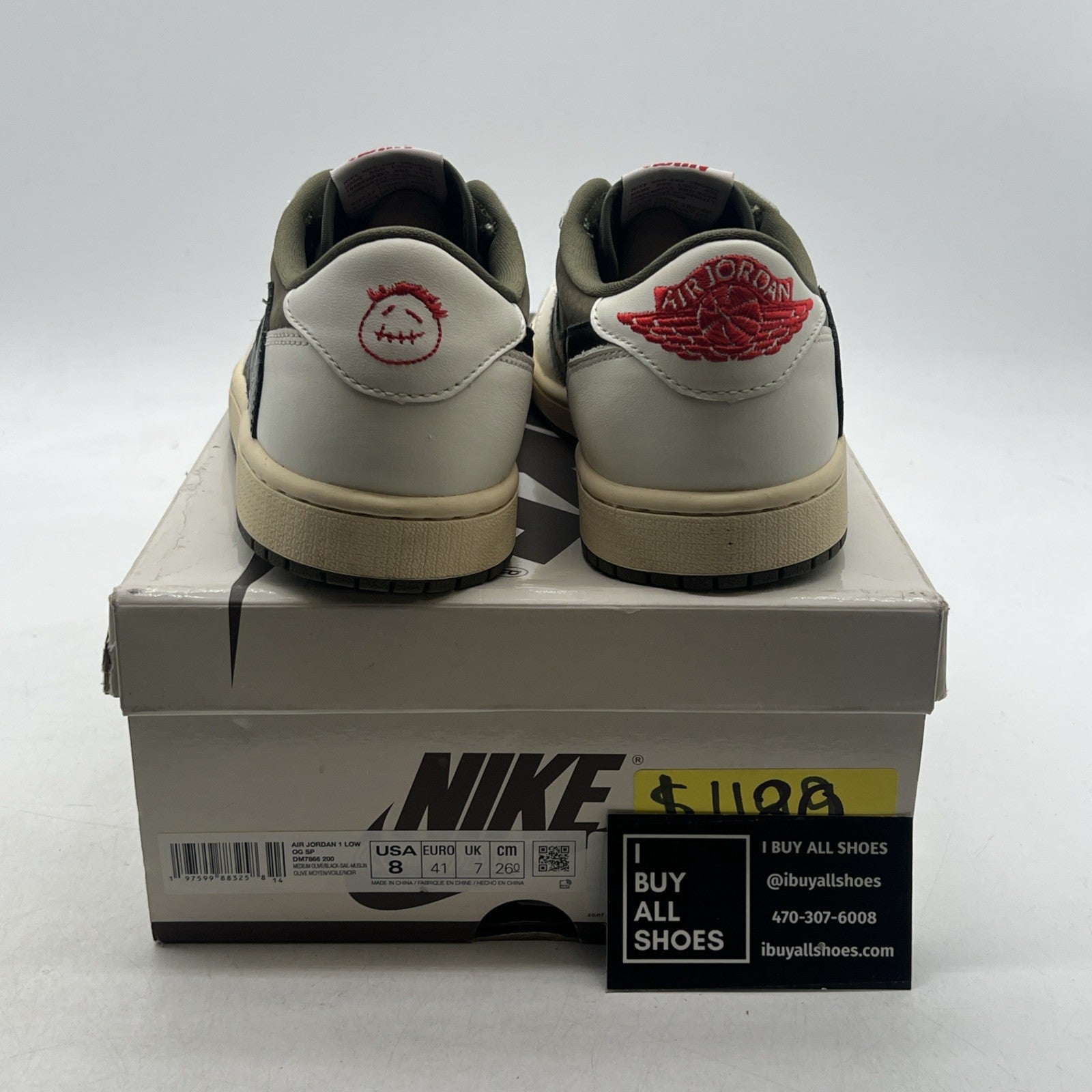 Size 8 - Travis Scott x Air Jordan 1 Retro OG SP Low Reverse Olive / Medium