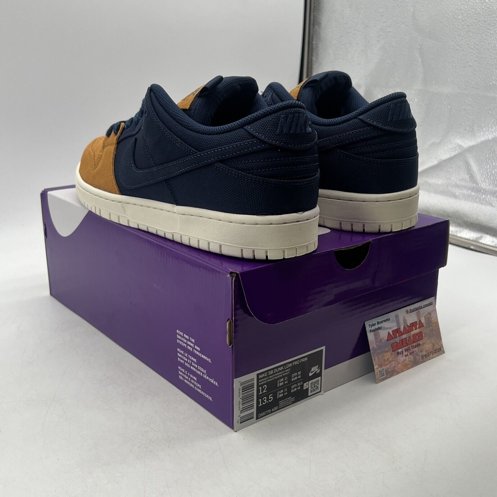 Size 12 - Nike Dunk SB Low Navy Desert Ochre Suede Navy (DX6775-400)